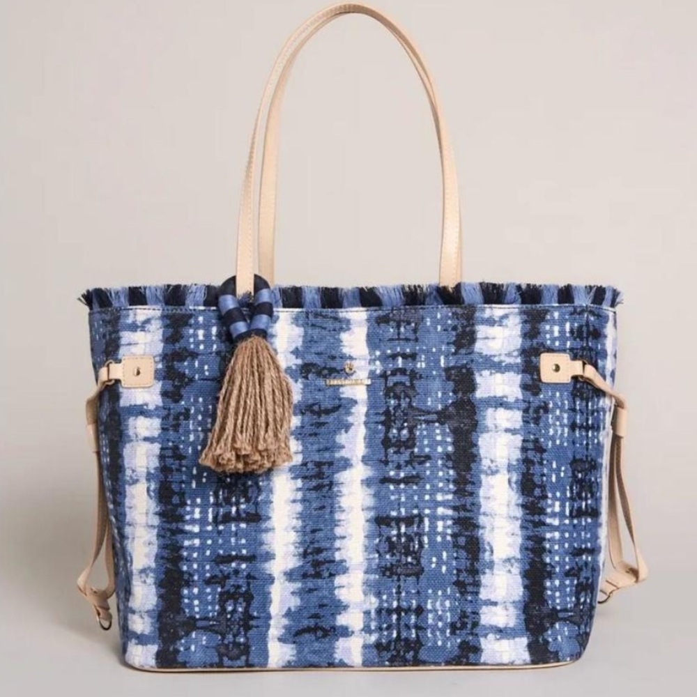 NEW SPARTINA 449 jetsetter tote bag in oyster factory tides